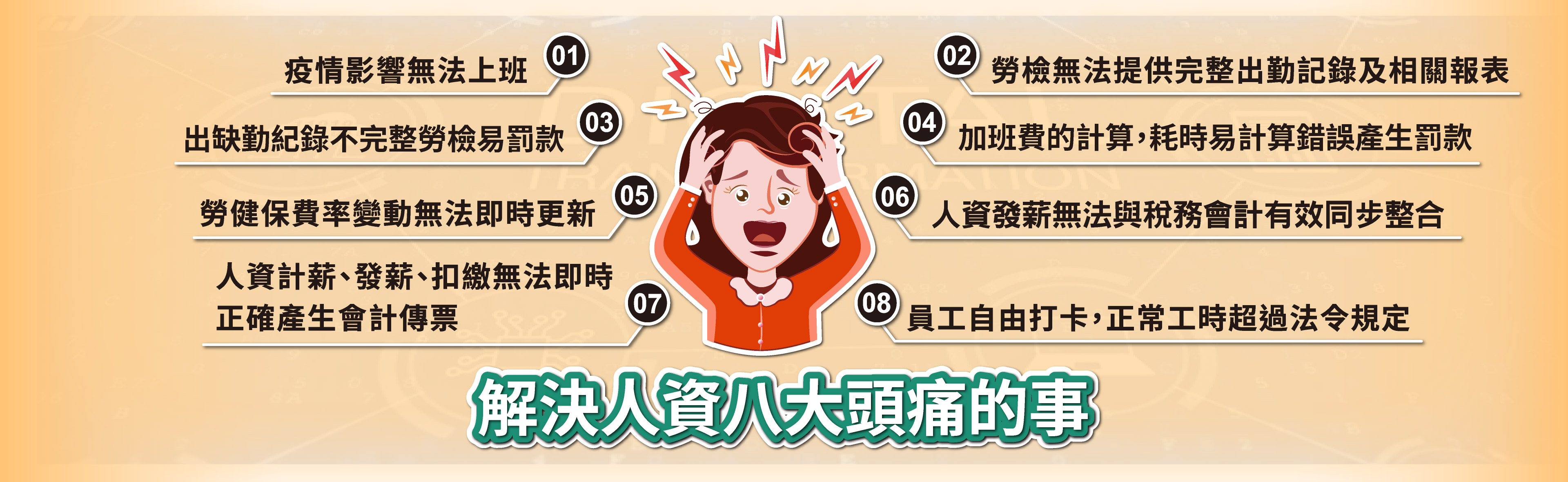 威力人力資源-解決人資8大頭痛的事